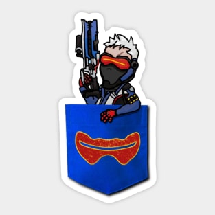 Pocket Soldier: 76 (An Overwatch Design) Sticker